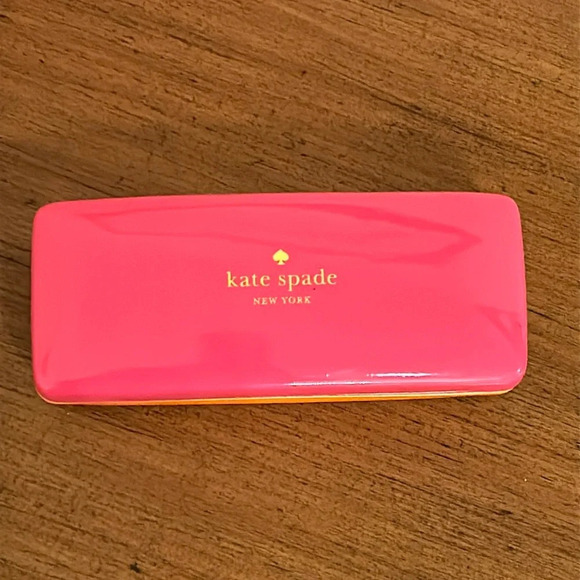 Kate Spade New York Pink/Orange Glasses Case GUC - Picture 8 of 8